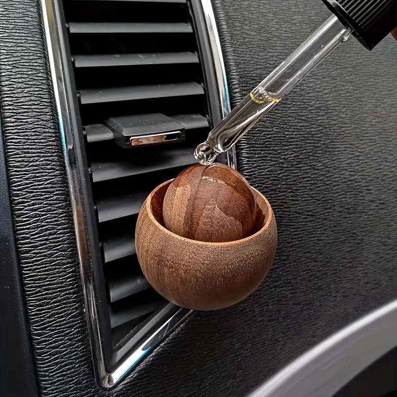 Home Fragrance Oud - 車＆家庭用エッセンシャルオイルディフューザー - 木製ミニキュートな天然香料ディフューザー、寝室、リビングルーム、バスルームに最適