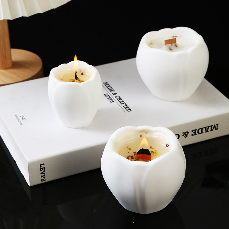 Home Fragrance Usa - 家の装飾用のアロマセラピーキャンドル、チューリップ型、長持ちする香り、天然エッセンシャルオイル、マグノリアカップ型