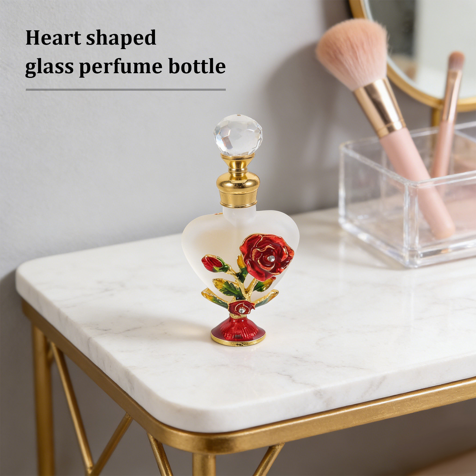 1個入り、ハート型のガラス製香水瓶。金色のキャップが付いてお - Home Fragrance Usa のレビューと価格