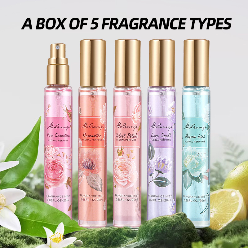 女性用香水ギフトセット5個入り - 長持ちするフローラル・フ - Home Fragrance Gift のレビューと価格