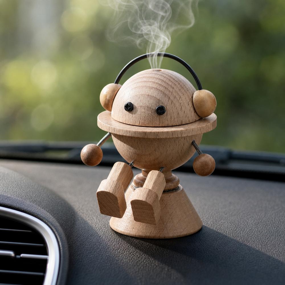 新作、手作りの足を振る木製人形、足を振る木製ロボットカー、木 - Home Fragrance Oud のレビューと価格