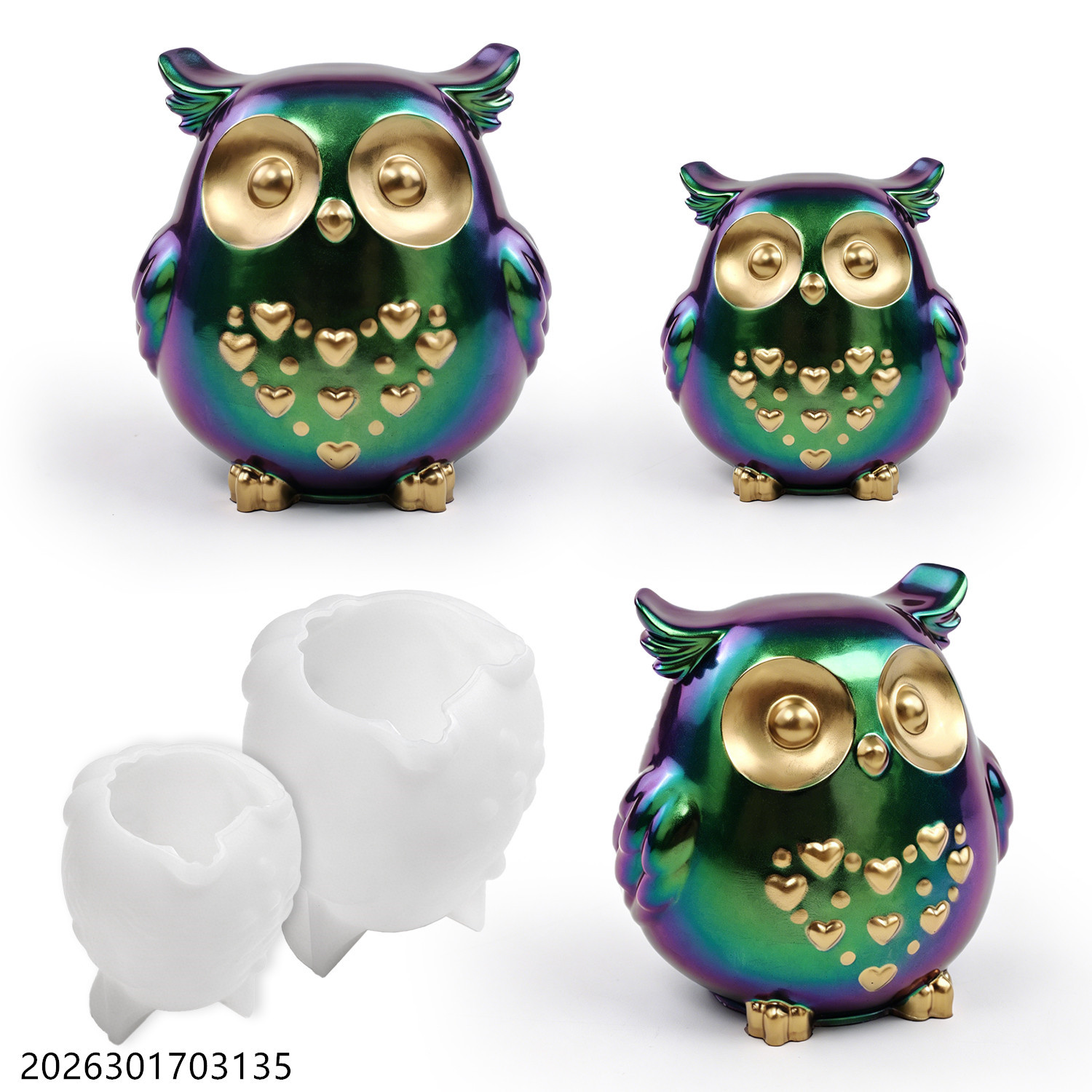 フクロウシリコンモールド 3D鳥型セット DIYエポキシ樹脂 - Home Fragrance Gift のレビューと価格