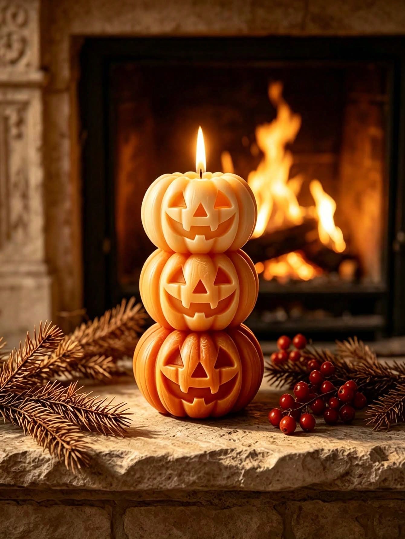 ハロウィン用3層式パンプキン型キャンドル1個、パンプキンデザ - Home Fragrance Gift のレビューと価格